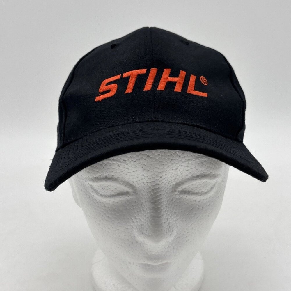 STIHL Embroidered Snapback Hat Cap Black & Orange